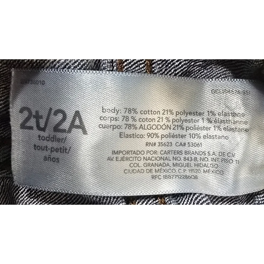 Carter's Toddler Straight Leg Jeans size 2T